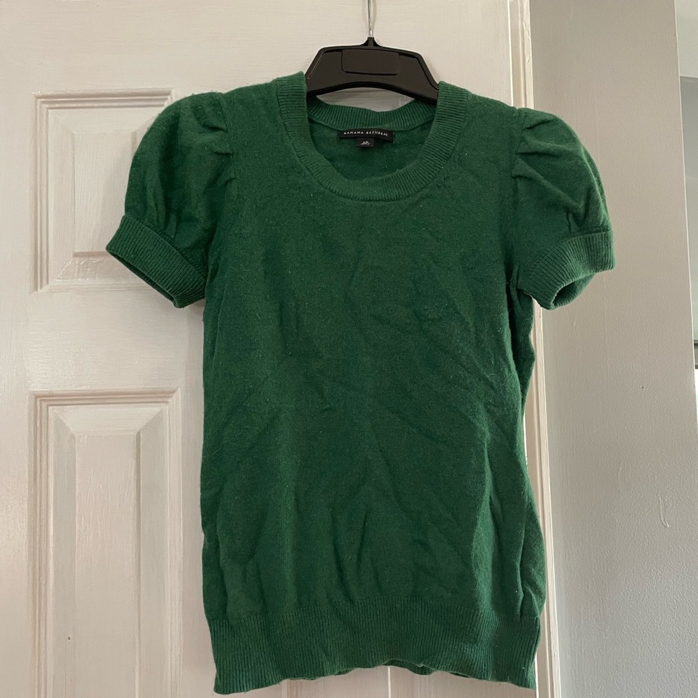 Green Banana Republic Sweater XS 1940s inspired